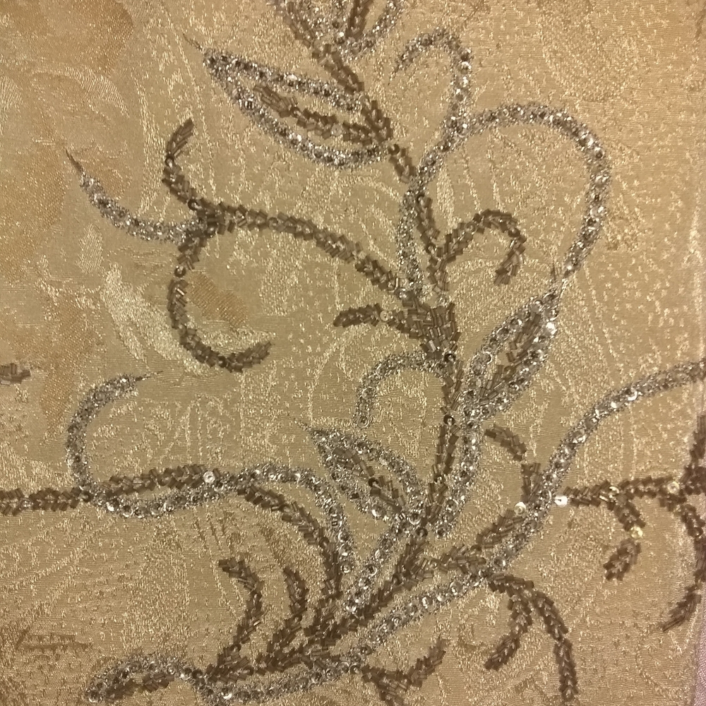 Glam Champagne & Ginger Cocktail Mischka Dress ~S